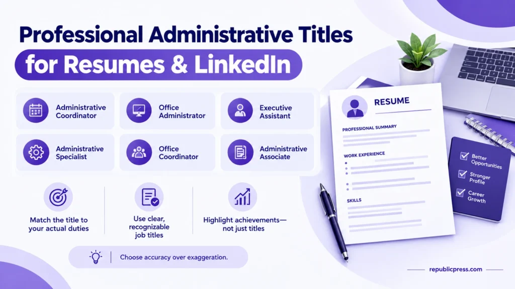 Professional administrative assistant titles for resumes and LinkedIn