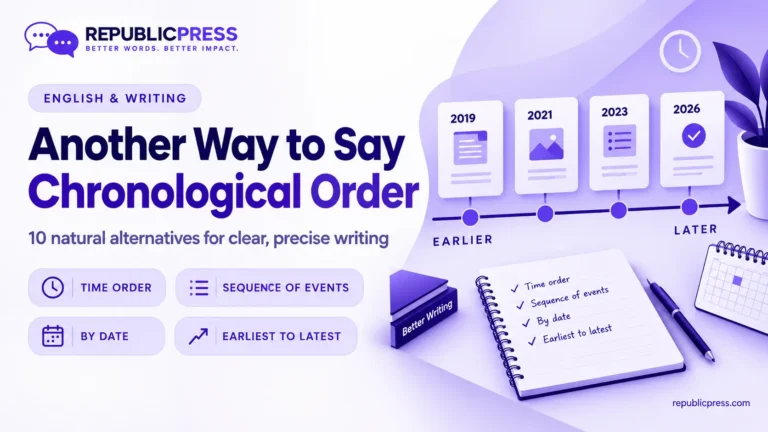 what is another way to say chronological order?