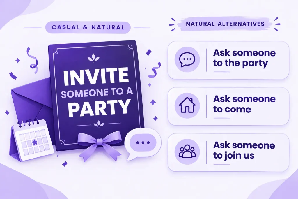 Another way to say invite someone to a party with natural English alternatives