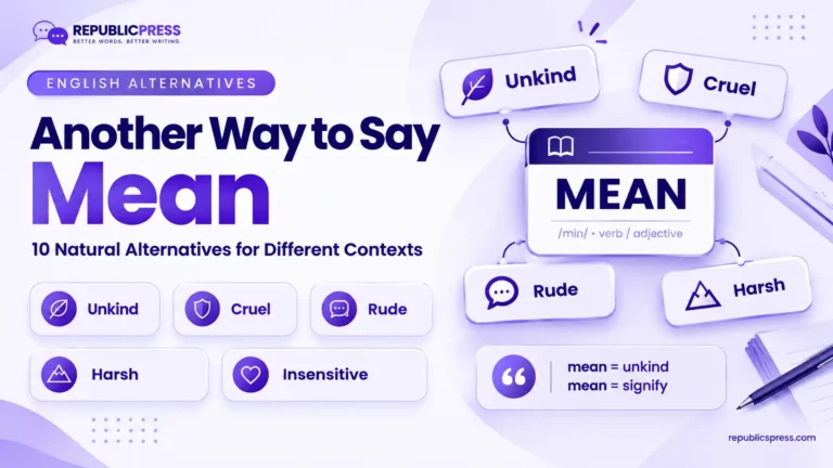 another way to say mean
