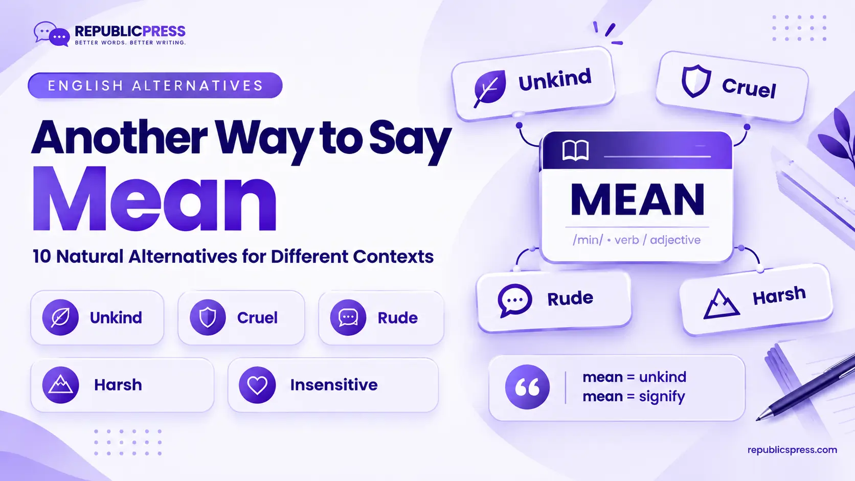 another way to say mean