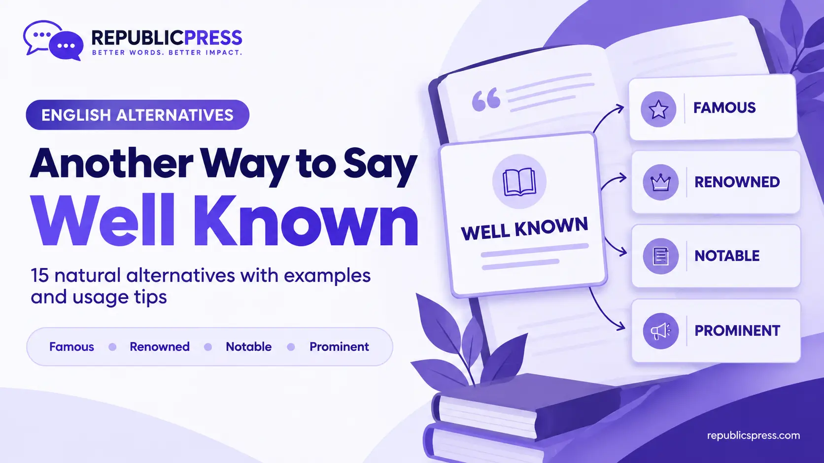 another way to say well known
