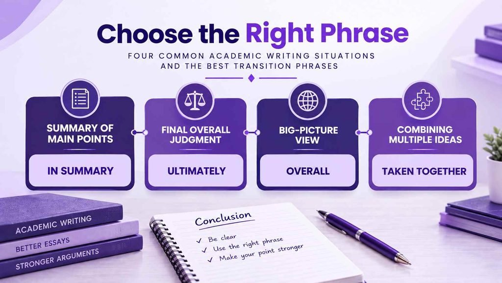 How to choose the right alternative to in conclusion in a college essay