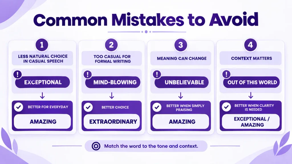 Common mistakes when replacing out of this world with English alternatives
