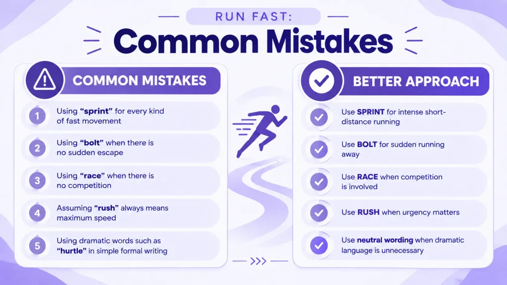 Common mistakes when choosing alternatives for run fast