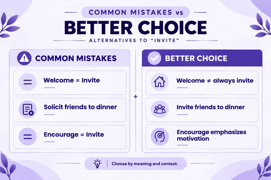 Common mistakes when replacing invite with welcome solicit and encourage