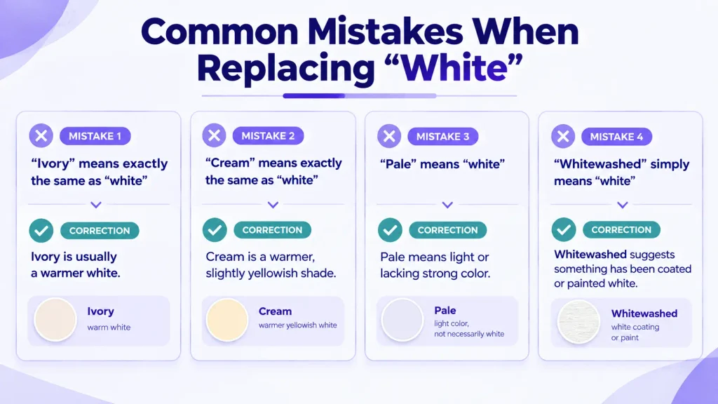 Common mistakes when replacing white with ivory cream pale and whitewashed
