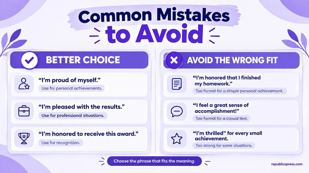 Common mistakes to avoid when choosing ways to say I am proud