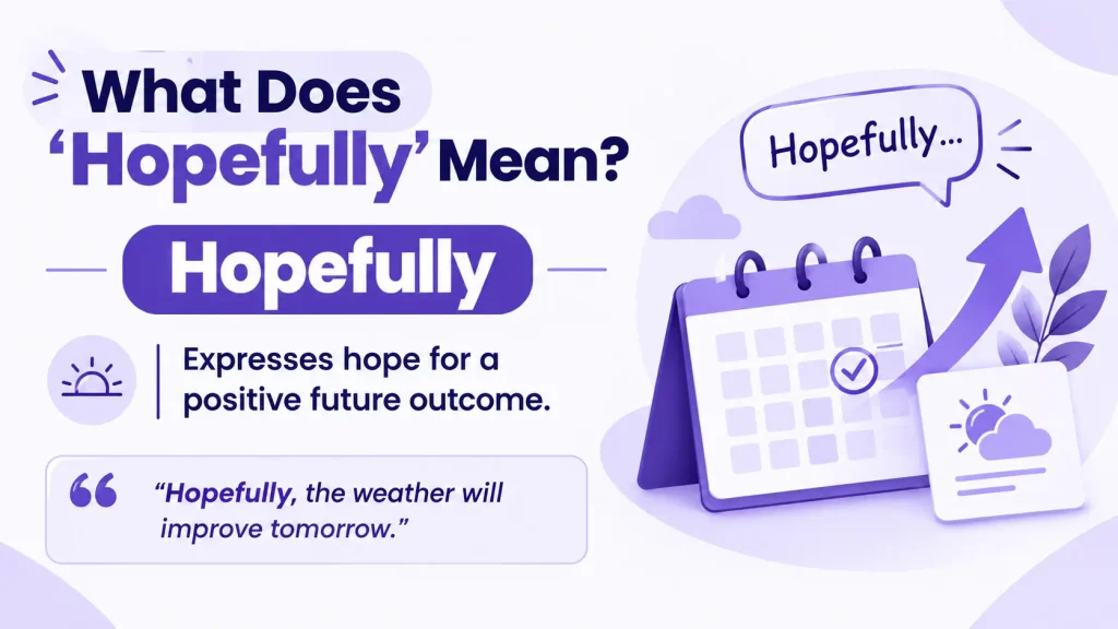 Meaning of hopefully with an example sentence