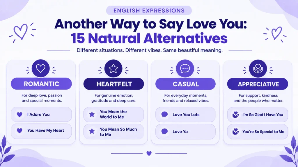 Quick guide to choosing natural alternatives to I love you