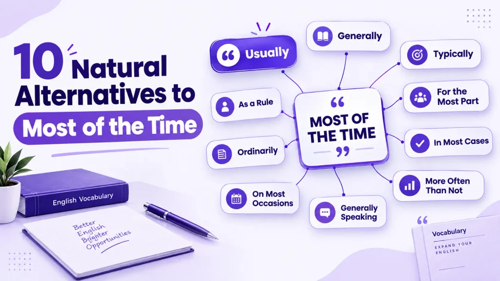 10 natural alternatives to most of the time including usually generally and typically