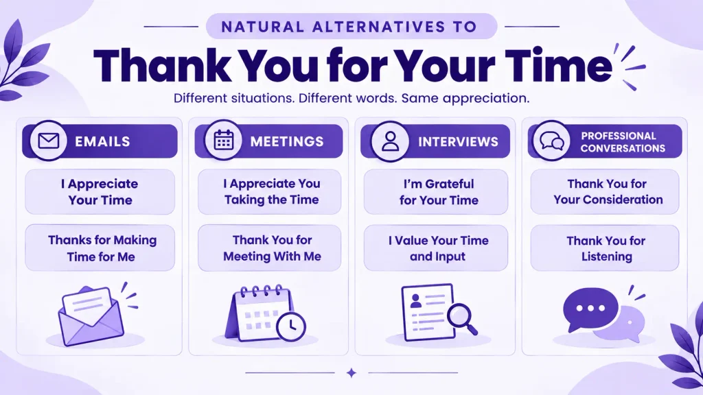 Comparison of natural alternatives to thank you for your time