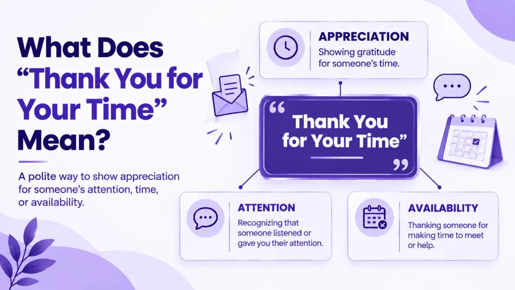 Meaning of thank you for your time