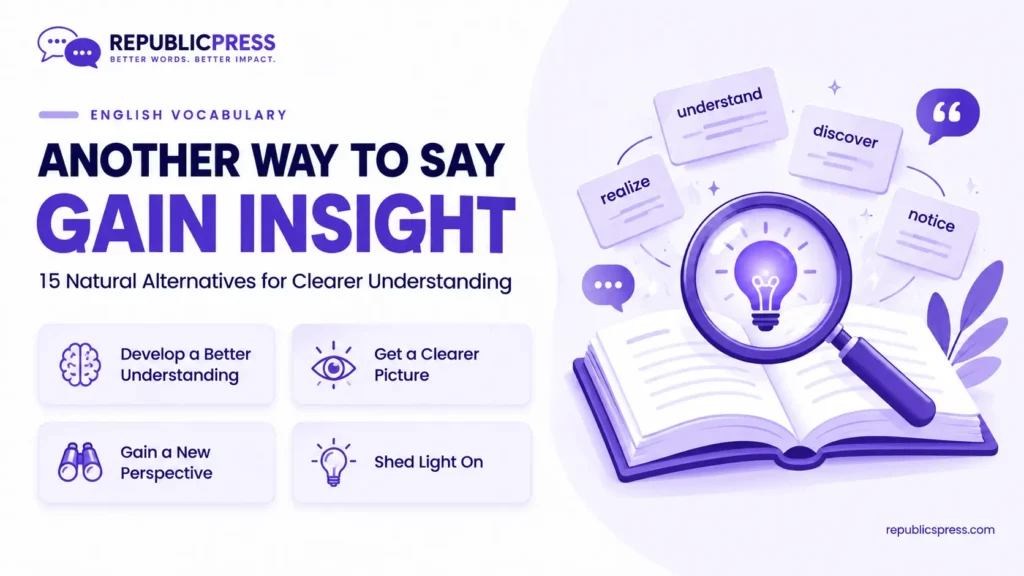 another way to say gain insight