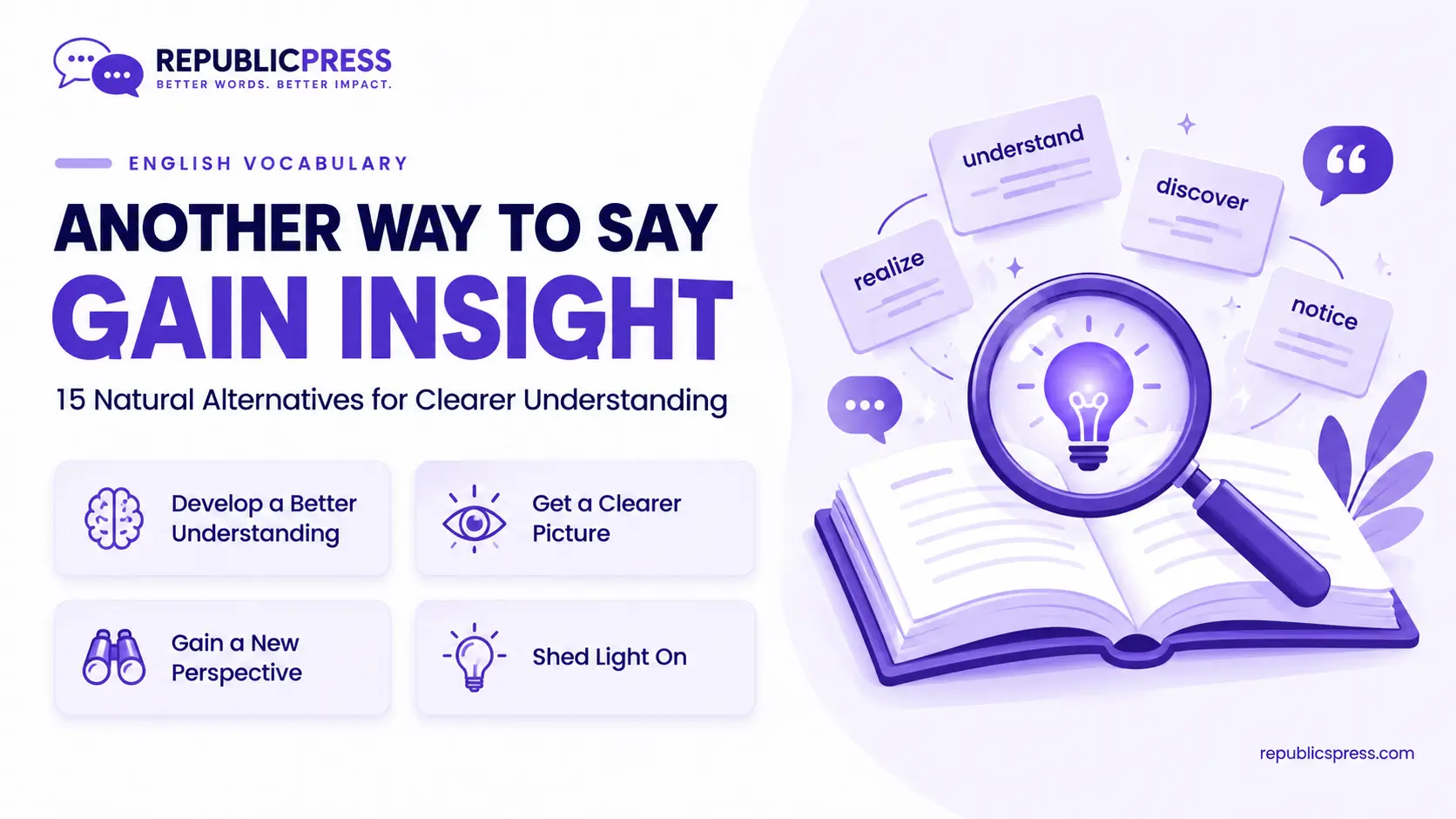 another way to say gain insight