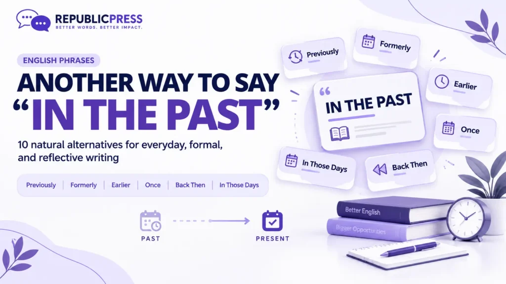 another way to say in the past