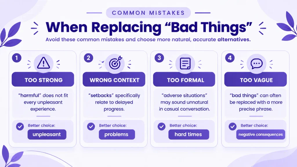 Common mistakes when choosing alternatives to bad things