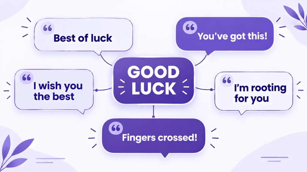 Natural alternatives to good luck including best of luck and you’ve got this
